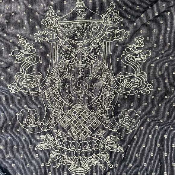 English Laundry Men's Shirt Large Embroidered Christopher Wicks Blue Dots sz XL - Picture 3 of 6